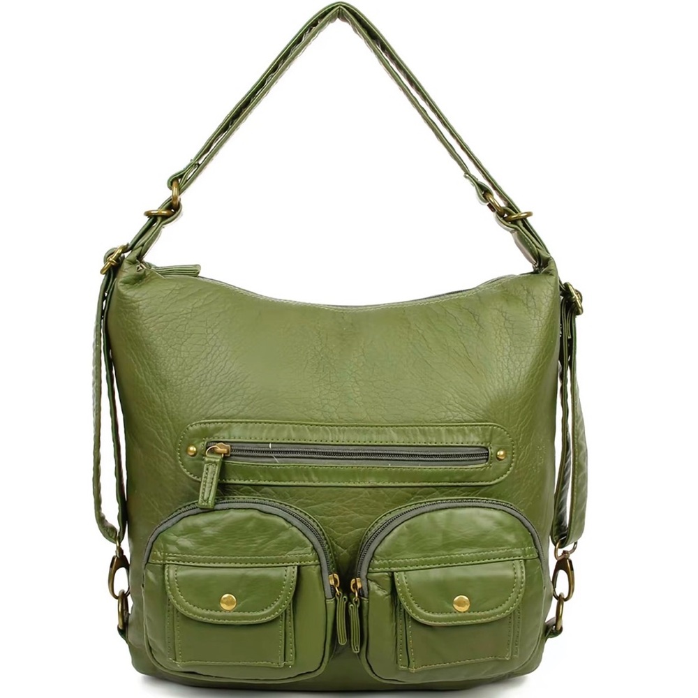 NWT Ampere Creations Convertible Soft Vegan Leather Multi-functional 3 in 1